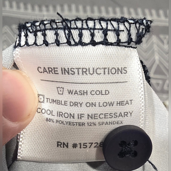 Mizzen + Main Versa Polo In Navy Diamond Dot Pattern Size Large - Picture 5 of 6